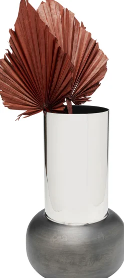 Wazon Czarno-srebrny Aluminium Ø26x42 Cm