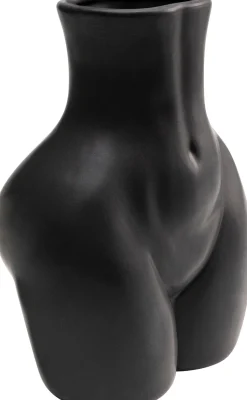 Wazon Czarny Z Motywem Ludzkiego Ciała Ceramiczny 16x22 Cm