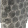 Wazon Dekoracyjny Aluminiowy Srebrny Antyczny 35x59 Cm Sześciokąty