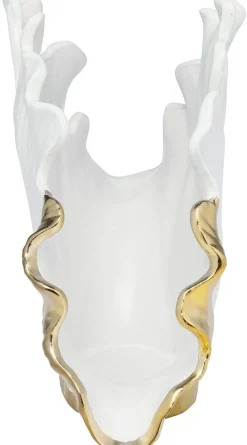 Wazon Gingo Elegance 45x32 Cm Biało-złoty