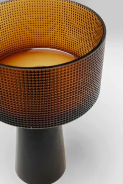 Wazon Okrągły Szklany Czarno-brązowy 30 Cm