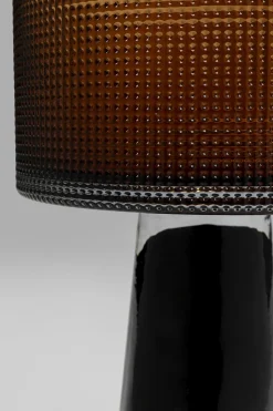 Wazon Okrągły Szklany Czarno-brązowy 30 Cm