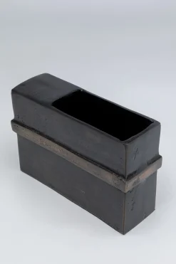Wazon Paro 25x16 Cm Aluminium Ciemnobrązowy