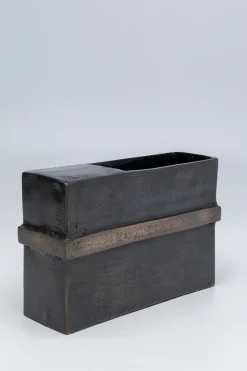Wazon Paro 25x16 Cm Aluminium Ciemnobrązowy
