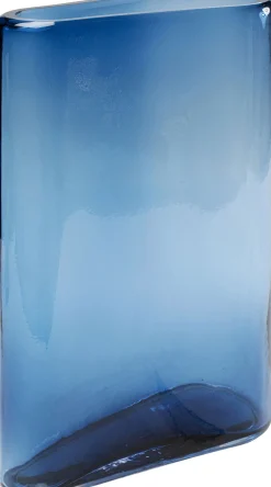 Wazon Szklany Niebieski Nowoczesny 25x40 Cm