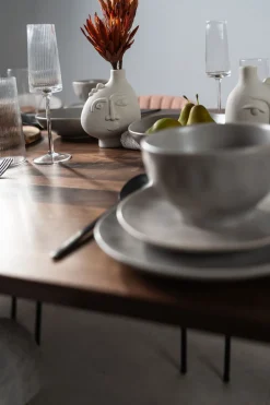 Wazon Z Ceramiki Beżowy Twarz Abstrakcyjna 13x16 Cm