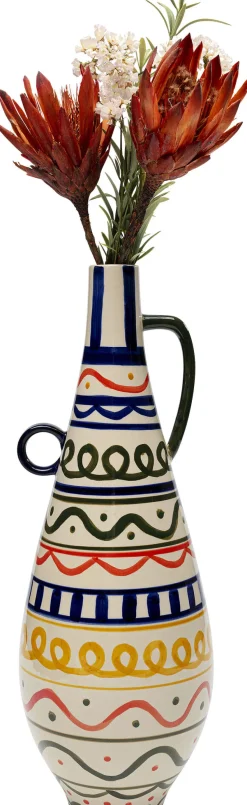 Wazon Z Ceramiki Boho Kolorowe Wzory Ø17x48 Cm