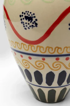 Wazon Z Ceramiki Boho Kolorowe Wzory Ø17x26 Cm