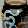 Wazon Z Porcelany Motyw Węży Ø19x40 Cm