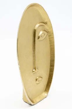 Wazon Złoty Z Aluminium Motyw Twarzy 20x35 Cm