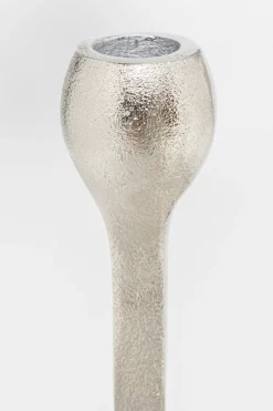Świecznik Na 5 świec Aluminium Srebrne 26x31 Cm