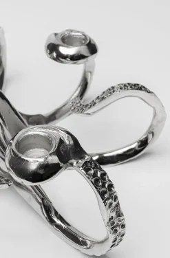 Świecznik Octopus 30x15 Cm Srebrny