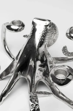 Świecznik Octopus 30x15 Cm Srebrny