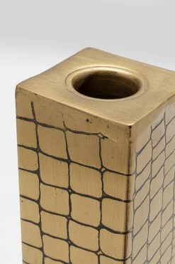 Świecznik Stalowy Złoty Na 1 świecę 25 Cm