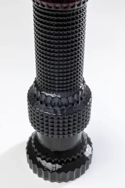 Świecznik Szklany Szaro-różowy Ø12x49 Cm