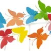 Wieszak ścienny Colorful Butterflies 79x31 Cm Kolorowy