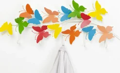 Wieszak ścienny Colorful Butterflies 79x31 Cm Kolorowy