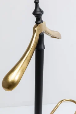 Wieszak Stojący Na Garnitur Czarno-złoty Stal I Aluminium 130 Cm