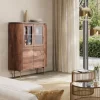 Witryna Grace 100x145 Cm Drewno Mango - Blat Marmur