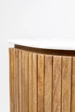 Witryna Grace 100x145 Cm Drewno Mango - Blat Marmur