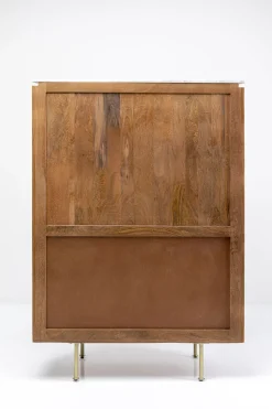Witryna Grace 100x145 Cm Drewno Mango - Blat Marmur