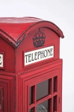 Witryna London Telephone 140x53 Cm Czerwona