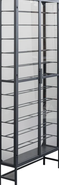 Witryna Na Wina Loft 2-drzwiowa Stal I Szkło 75x180 Cm