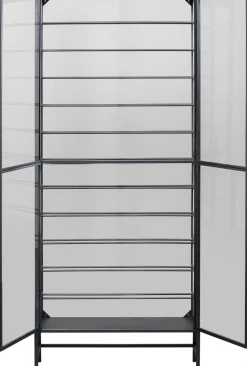 Witryna Na Wina Loft 2-drzwiowa Stal I Szkło 75x180 Cm