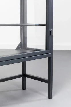 Witryna Na Wina Loft 2-drzwiowa Stal I Szkło 75x180 Cm
