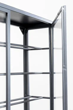 Witryna Na Wina Loft 2-drzwiowa Stal I Szkło 75x180 Cm