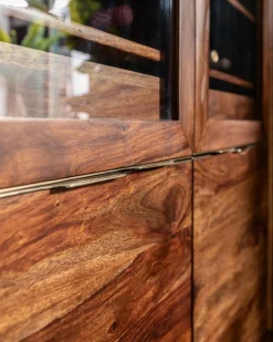 Witryna Ravello 100x140 Cm Sheesham Brązowa