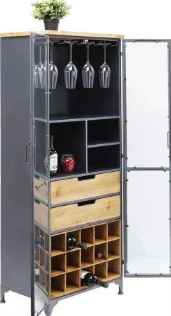 Witryna Refugio 60x156 Cm Antracytowa