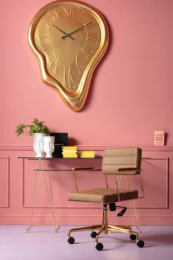 Zegar ścienny Big Drop 92x127 Cm Złoty