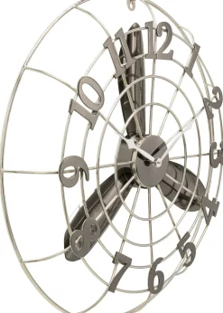 Zegar ścienny Fan Blade Ø61 Srebrny