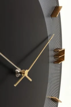 Zegar ścienny Leonardo Ø49 Cm Czarno-złoty