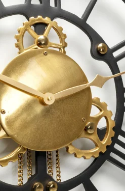 Zegar Clockwork 46x126 Cm Czarno-złoty