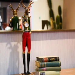 Zegar Stołowy Gentleman Deer 14x72 Cm Kolorowy