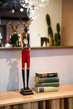 Zegar Stołowy Gentleman Deer 14x72 Cm Kolorowy