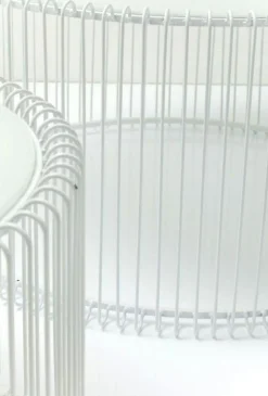 Zestaw Dwóch Stolików Kawowych Wire Białe