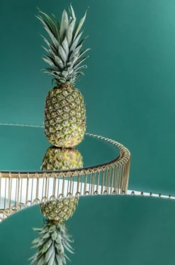 Zestaw Dwóch Stolików Kawowych Wire Mosiężne