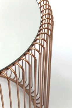 Zestaw Dwóch Stolików Wire Copper Miedziane - Blaty Lustrzane